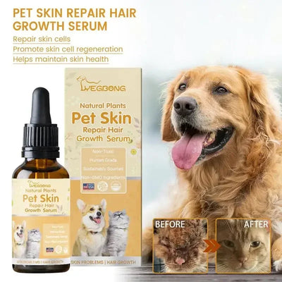 essence de soin pour pelage de chien et chat - sérum de réparation pour peau des animaux de compagnie